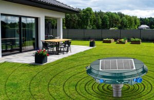 جهاز TAREX TP-1500 لطرد الشامات والعقارب والثعابين والفئران بالطاقة الشمسية. محرك بالموجات فوق الصوتية واهتزاز تيار مستمر.