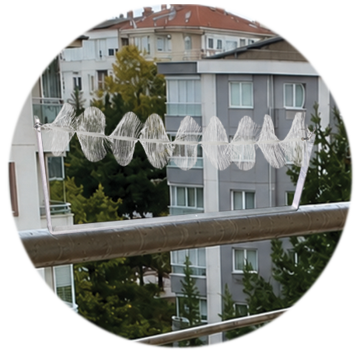 Helezonik ve reflektörlü kuş kovucu
